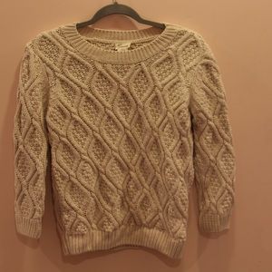 Andrea Jovine Creme Knitted Sweater Size Large